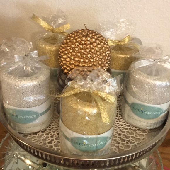 NWT 6 LARGE SPARKLY FESTIVE CANDLES - Picture 7 of 7